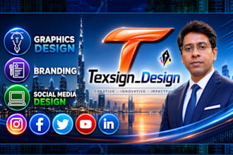 social media design, profile, banner