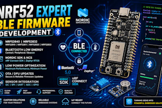 develop nrf52 firmware, ble application, nordic sdk, bluetooth low energy sol