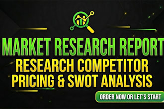 research competitor pricing, swot analysis and market report