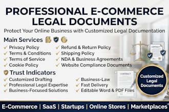 draft professional ecommerce legal agreements and policies