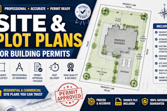 create site plan and plot plan drawings for building permits