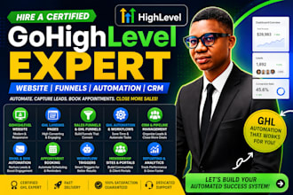 gohighlevel website, sales funnel, and CRM workflow