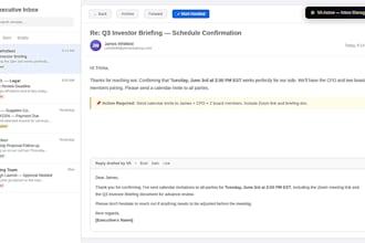 be your executive virtual assistant for scheduling and admin support