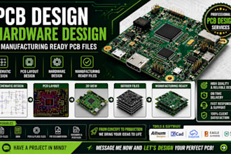 provide pcb design, hardware design and manufacturing ready pcb files