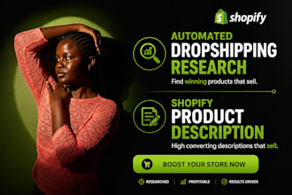 setup shopify store, products variants setup, product descriptions