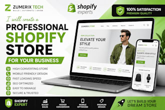 create a professional shopify store for your business