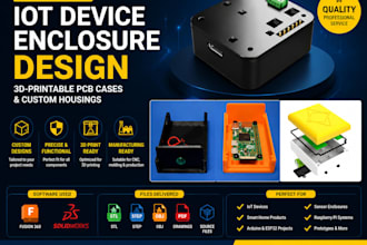 design iot device enclosures, 3d printable pcb cases, and custom housings