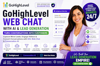 set up ghl web chat, conversation ai,  website lead generation chat