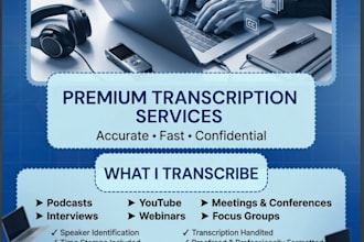 professionally transcribe interviews with speaker labels