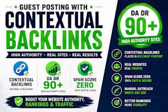do guest post SEO, and tech guest posting with high da pa contextual backlinks