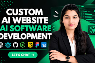 build custom ai web application, ai software, ai website as software developer