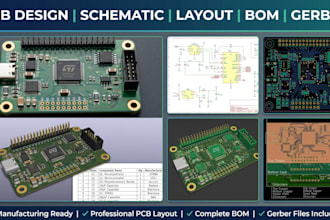 design pcb schematics, layouts, boms, and gerber files