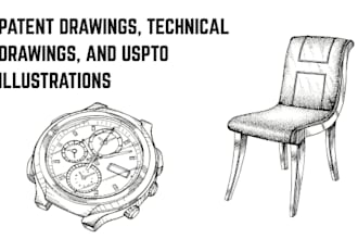 create patent drawings, technical drawings, and uspto illustrations