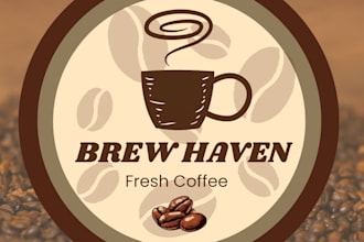 design modern coffee shop and cafe logo design