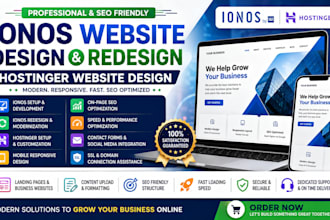 do ionos website design ionos website redesign hostinger seo ecommerce