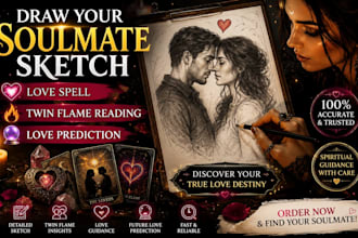 draw your soulmate sketch love spell twin flame reading and love prediction