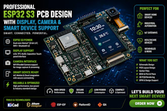 design esp32 s3 pcb with display camera and smart device support