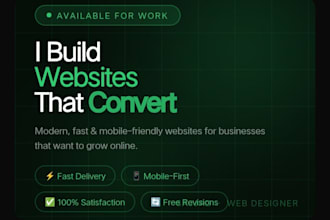 design a modern,fast and conversation focused website for your business