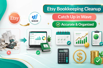 clean up and catch up etsy bookkeeping in wave