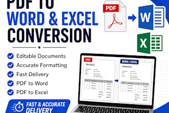 convert PDF to word, excel and editable documents