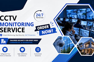 cctv monitoring remotely as a security guard and surveillance monitoring