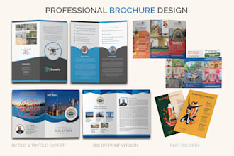design an awesome bifold, trifold brochure or flyer