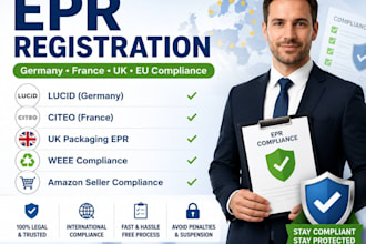 do germany lucid, france citeo, UK epr, weee registration and amazon compliance