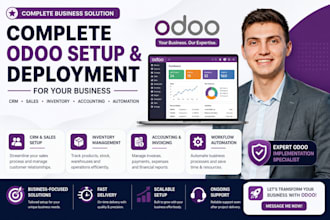 do a complete odoo setup and deployment for your business
