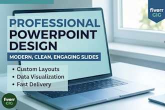 design a professional and modern powerpoint presentation slides