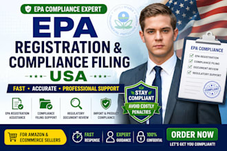 assist with epa registration epa establishment number and compliance filing USA
