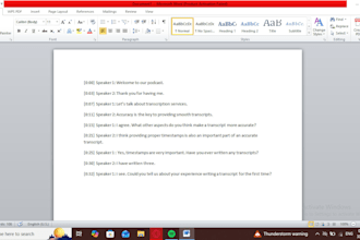 write accurate transcriptions for audio content