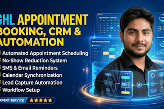 set up appointment booking system in gohighlevel with CRM and automation