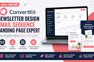 setup convertkit newsletter design kit email sequence kit landing page expert