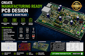 create manufacturing ready pcb design gerber and bom files