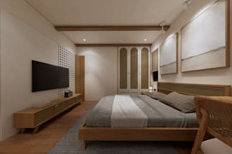 design luxury bedroom, bathroom and closet interior with ikea furniture list