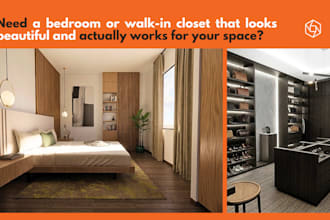 design your bedroom and walk in closet interior