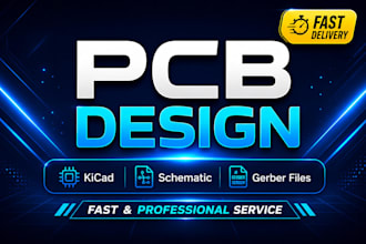 design pcb layout and schematic in kicad with gerber files