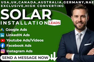 generate exclusive solar installation leads for solar contractors via google ads