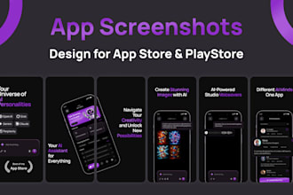 design IOS and android screenshots for appstore or playstore