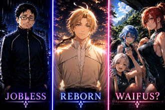 make high CTR premium anime and motivational thumbnails