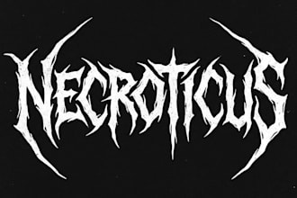 create brutal and distinctive death metal logo designs