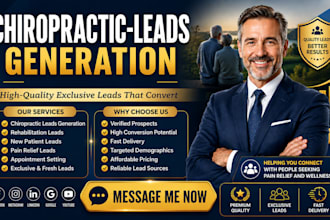generate high quality chiropractic leads,medical leads facebook ads, google ads,