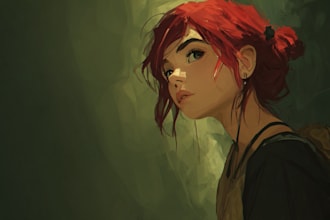 draw semi realistic of your character
