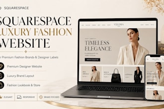 build squarespace luxury fashion website premium fashion designer website