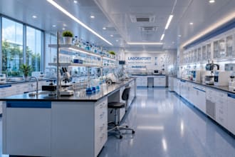 design clinic hospital laboratory pharmacy interior cgi rendering