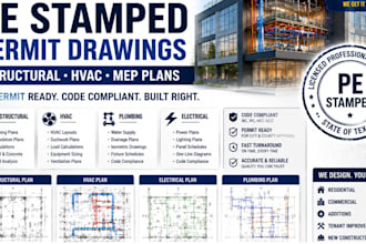 texas florida california pe stamp permit drawings structural engineer plans hvac
