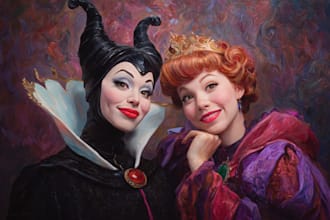 do disney cartoon portrait