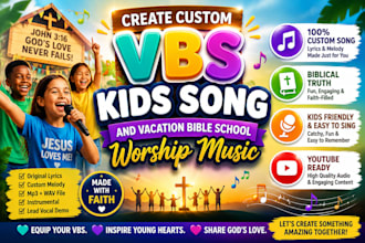 create custom vbs kids song and vacation bible school worship music and youtube