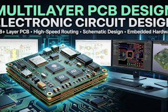 create multilayer pcb layout and electronic circuit design