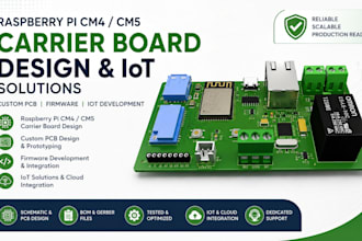 design raspberry pi cm4 cm5 carrier board and custom pcb firmware and iot